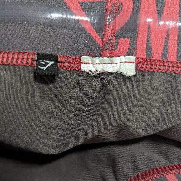 Gymshark Cropped Leggings Grey Pink S - Picture 3 of 3